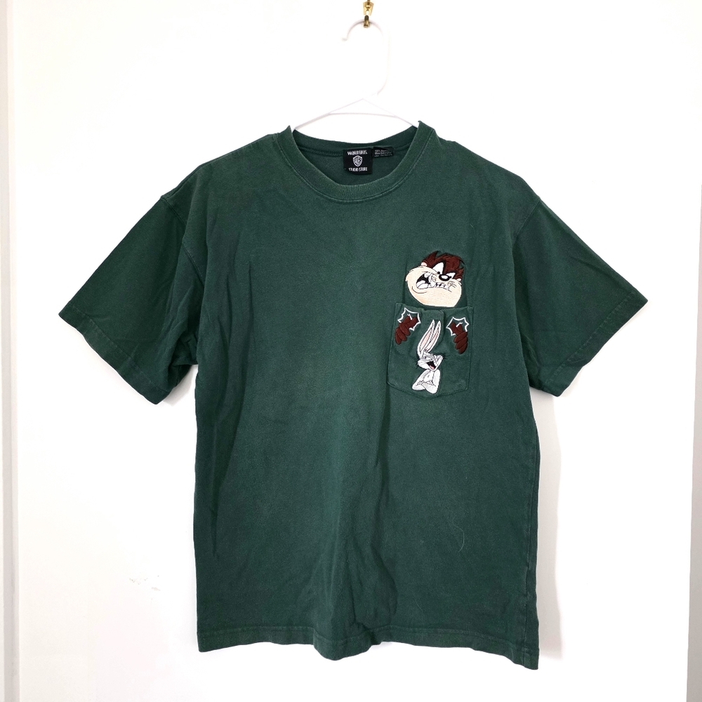 Vintage Looney Tunes Bugs Bunny Warmer Bros. Embroidered Pocket T-Shirt Grailed - Picture 2 of 6